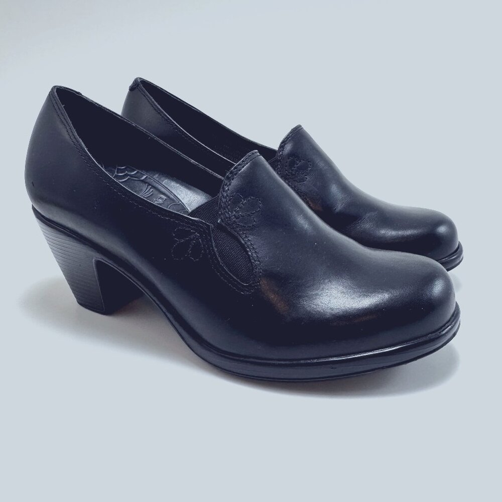 DANSKO WOMEN'S BLACK LEATHER CLOGS COMFORT SHOES SIZE 36 (US 5.5/6)
